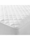 King Size Quilted White Extra Deep Fitted Mattress Topper Bed Cover Protector 