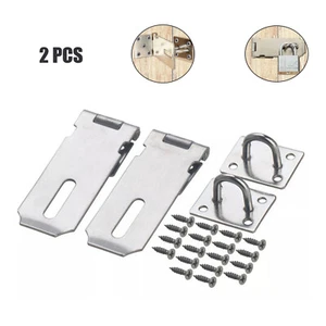 2X Vorhängeschloss Hasp Türschlösser Hasp Riegel, 4 Zoll Schwerlast 304 Edelstahl - Bild 1 von 12