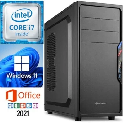 INTEL + ASUS ETC. VERBAUT Windows 11 Business PC Intel i7 4x 4,00GHz 64GB RAM 4TB SSD Computer Office 2021