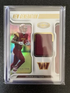 2022 Certified New Generation Jahan Dotson Rookie Jersey Relic SP #'d /399 - Picture 1 of 2