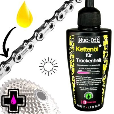 Muc-Off Fahrrad MTB Kettenöl Trockenschmierstoff Dry Lube 50ml Öl Pflege Kette - Bild 1 von 2