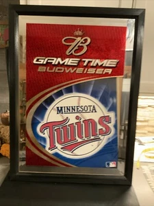HARD TO FIND 2004 Budweiser Game Time 24” x 18” Mirror Minnesota Twins MLB #4500 - Picture 1 of 4