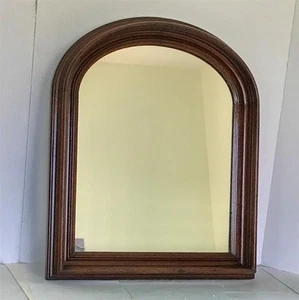 Round Top Victorian Walnut Deep Frame W/ Mirror 19.5" X 23" & 15"X18" Inside - Picture 1 of 9