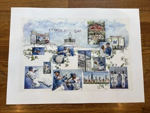 "Póster de Pat Coffman Huss Chicago Cubs - firmado y numerado 25""X18""" - Imagen 1 de 11