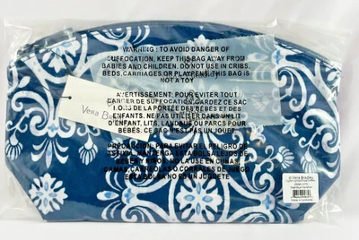 Bolso de Cosméticos de Viaje VERA BRADLEY Lighten Up Grand (MEDALLÓN AZUL ACERO) NUEVO Foto 1 de 4