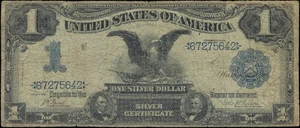 1899 $1 Silver Certificate Black Eagle - No Pin Holes - Picture 1 of 2
