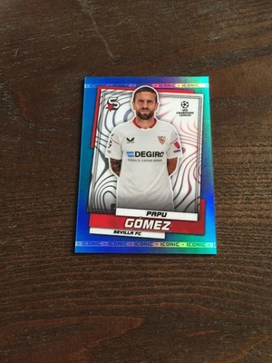 2022-23 Topps Superstars Papu Gomez Sevilla Chrome Blue 7/10 - Image 1 of 2