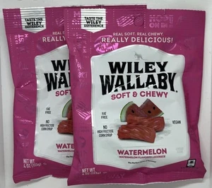 2 bolsas de regaliz clásico de sandía Wiley Wallaby - Imagen 1 de 2