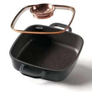 STONELINE® 20x20cm Eckpfanne Roségold Servierpfanne Induktion 22337Vorführmodell - Bild 1 von 9