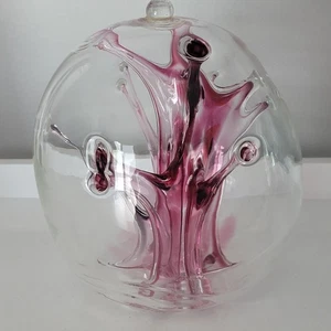 Peter "Paedra" Bramhall and Andy Bird  GLASS ORB SPHERE w/Purple Hand blown 1996 - Picture 1 of 24