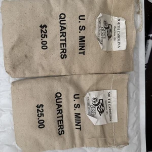 2000P&D South Carolina $50 Face State Quarters Canvas Sealed US Mint Issued Bags - Picture 1 of 4