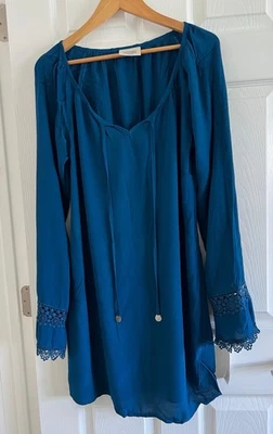 Vestido Lucy Leah Love Azul Talla M Decoración Bordado/Encaje Frontal Foto 1 de 4