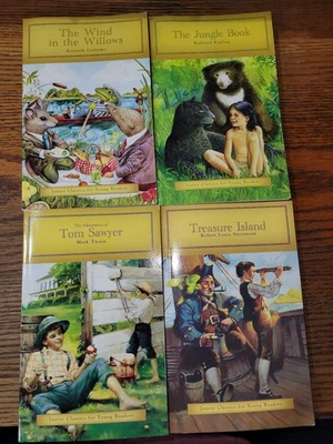 Jungle Book Adventures Tom Sawyer Wind Willows Treasure Island Junior Classics - Image 1 of 3