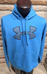 Under Armour Herren L blau mit großem braunem Logo Pullover Hoodie Regular  - Bild 1 von 8
