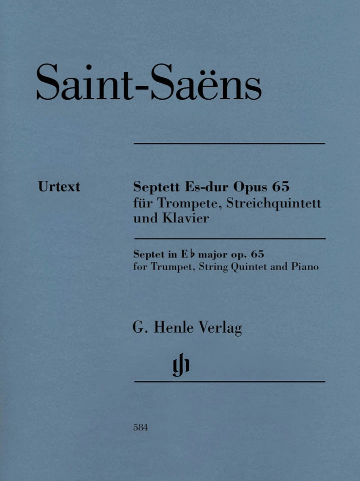 Saint-Saens Septeto en Mi-flat Major Op 65 Partituras de Cámara Henle Libro de Texto Ur Foto 1 de 1