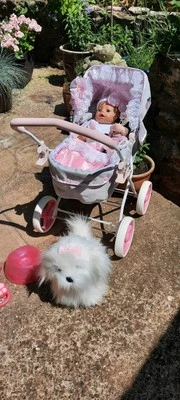 Dolls Pram .baby zaph creations Wets. And Singing Dog - Image 1 of 4