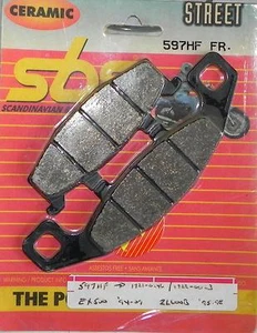 Pastillas de freno delanteras SBS para Kawasaki EX250 EX500 ZR550 ZX1000 Suzuki GS500 1987-07 - Imagen 1 de 1