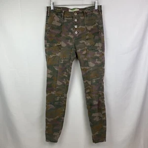Anthropologie Slim Camo Button Fly Jefferson Utility Pants Women's Size 27 - Picture 1 of 12