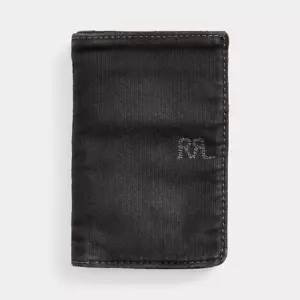 Nuovo portafoglio RRL Ralph Lauren Jungle Cloth pieghevole blu navy metallo volo militare - Foto 1 di 3