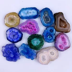 Lote de 12 piedras preciosas cabujón de seda de cuarzo solar natural 371 quilates 35x22 25x20 mm #1662 - Imagen 1 de 5