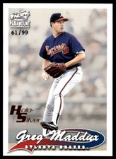 1999 Pacific Paramount Holo-Silver Greg Maddux 61/99 Atlanta Braves #28