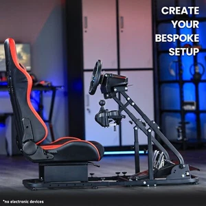 Dardoo Racing Simulator Cockpit Frame with Red Seat Fits Logitech G923 G29 G920 - Picture 1 of 7