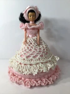 "Handgemachtes" gestricktes "Southern Bell" Stil Kleid für eine Barbie-Puppe ~ Vintage - Bild 1 von 19