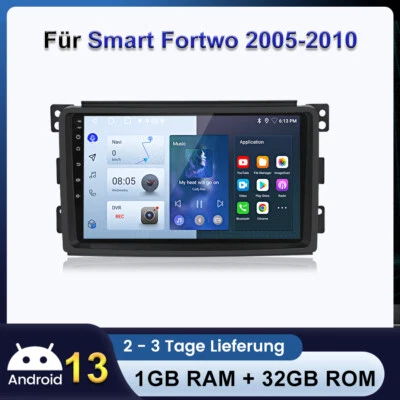 Für Smart Fortwo 2005-2010 Android 13 Autoradio SWC RDS GPS NAVI DAB+ BT 1+32G - Bild 1 von 4