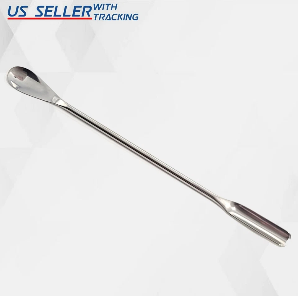 Cuchara de laboratorio de acero inoxidable Scientific Lab para manejo de granos y polvo Foto 1 de 1