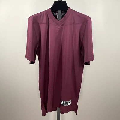NEW Adidas Shirt Mens Small Maroon Red Athletic Football Jersey sports gear - Image 1 of 4