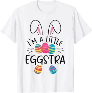 I'm A Little Eggstra Funny Easter Bunny Cute Kids Toddler T-Shirt Hoodie - Picture 1 of 10