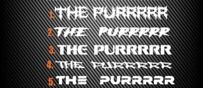 The Purrrrr Vinyl Decal Sticker Fits Dodge Challenger Charger Hellcat 9" - Image 1 of 3