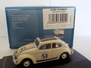VW Beetle Herbie, Model Car, Oxford Diecast 1/76 New Release