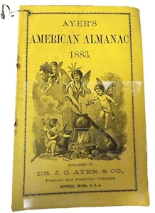 Antique 1883 Ayer's American Almanac Quack Medicine Medical Advertising - Picture 1 of 6
