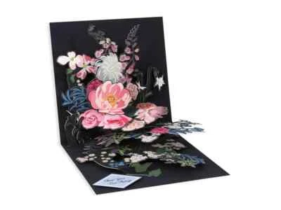 Cascading Bouquet, All Occasion Greeting Card, 3D Pop Up Card, New w/Envelope - Image 1 of 3