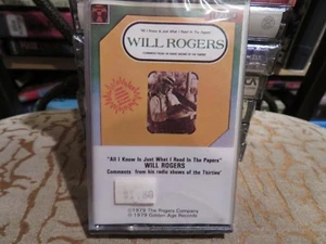 All I Know is Just What I Read in the Papers by Will Rogers (Cassette) NEW - Picture 1 of 1