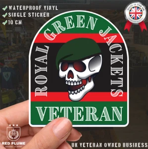 Royal Green Jackets Stickers Old School Tattoo Style Veteran - Picture 1 of 4