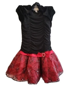  IZ Amy Byer Size 6 Girls Fancy Party Dress Black/Red  - Picture 1 of 11