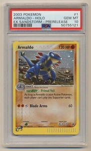 PSA 10 Pokemon EX Sandstorm Prerelease Promo Holo Armaldo 1/100 GEMA ¡COMO NUEVA!! - Imagen 1 de 2