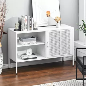 Home Filing Cabinet Metal Cupboard 2/3/4 Shelves Bookcase Storage Unit Cupboard - Picture 1 of 30