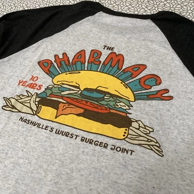 Мужская бейсбольная футболка The Pharmacy Nashville Burger Joint средний рукав 3/4 - Изображение 1 из 4