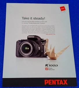 2006 PENTAX K100D W/ IN-CAMERA SHAKE REDUCTION (SR) SYSTEM ORIGINAL PRINT AD - Picture 1 of 1