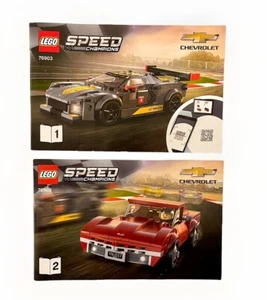 Lego Speed Champions: Corvette C8.R Race Car & 1968 Corvette — MANUALS ONLY - Imagen 1 de 2