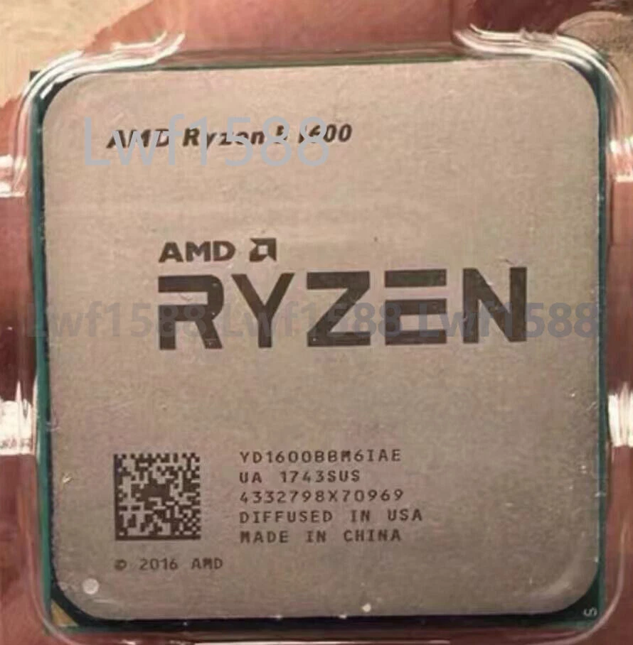 AMD R5 Ryzen 5 1600 3.2GHz 6 core socket AM4 65W R5 1600 CPU processor - Image 1 of 1