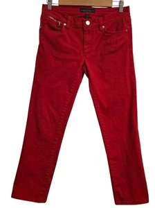 Lauren Ralph Lauren Jeans Co Damen Hose rot gerades Bein Größe 2 Baumwolle Stretch - Bild 1 von 5