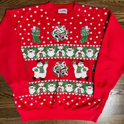 De Colección Cascanueces Vacaciones Navidad Invierno Cuello Redondo Sudadera Adulto L Rojo Nieve EE. UU. Foto 1 de 4