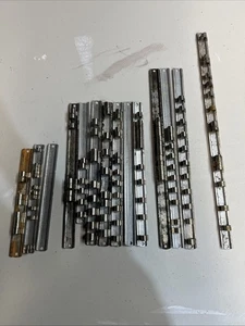 BULK Vintage Snap on Tools Socket Rails Lot of 14 Racks 1/4” 3/8” & 1/2” - Picture 1 of 5