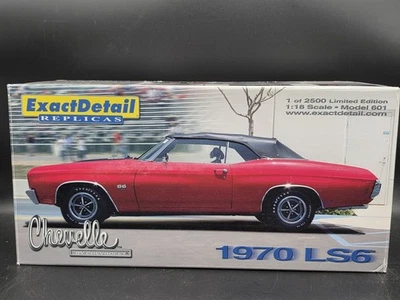 Lane Exact Detail 1970 Chevy Chevelle LS6 Convertible 1:18 Diecast Car Red 601 - Image 1 of 4