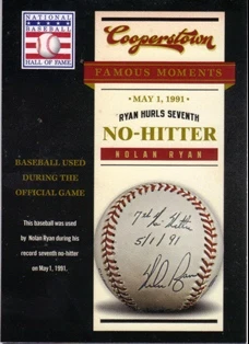 2012 Panini Cooperstown Famous Moments #5 Nolan Ryan - BB - Image 1 of 2