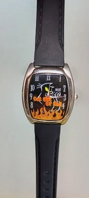 2005 Wristwatch Badcat Comic Cat Out Of Hell M.Z. Berger Working New Band CAT027 - Image 1 of 4